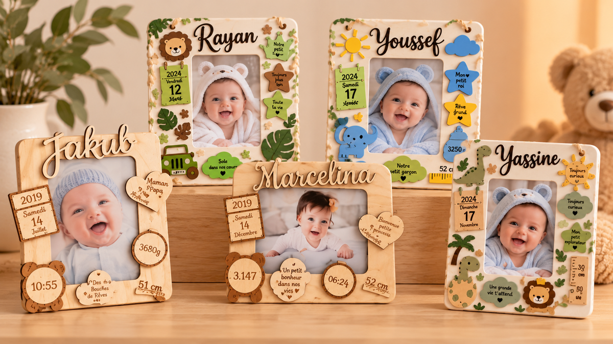 Cadres de naissance rectangulaires
