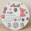 Cadre de naissance personnalisé – Forêt Rose