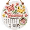 Cadre naissance rond – Jardin de papillons